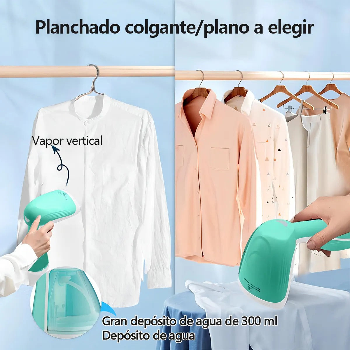 Plancha Vapor Electrica Vertical Portati